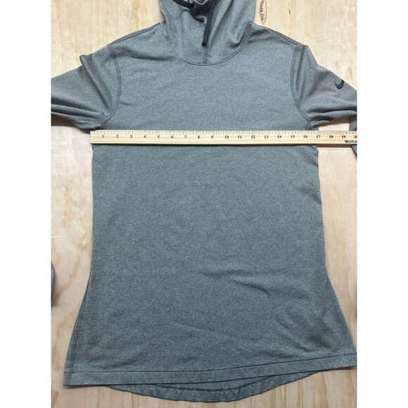 Nike Pro Dri-Fit Hoodie Women’s Gray Long Sleeve Pullover L Running Workout - Picture 3 of 7